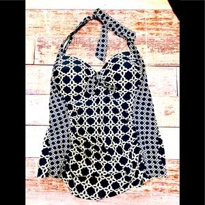 Merona halter built in‎ cup swim bathing suit top size L